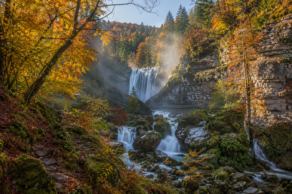 Cascade du Hérisson dans le Jura